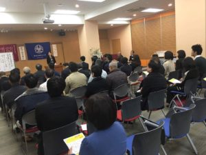 倫理法人会モーニングセミナー 早朝、経営者が集まるセミナーにて講話